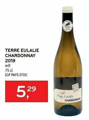 Terre eulalie chardonnay 2019 wit
