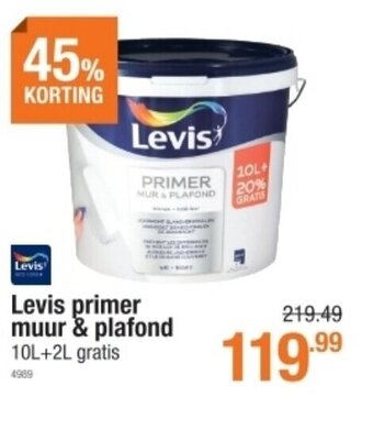 Cevo Levis primer muur & plafond 10L+2L gratis 4989 aanbieding
