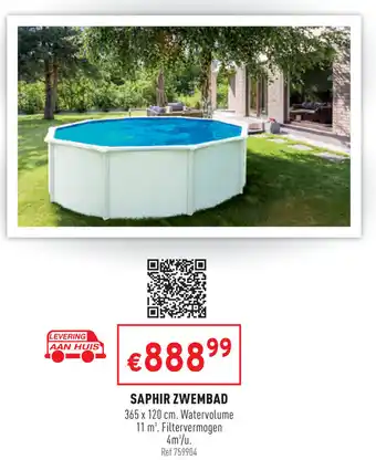 Saphir zwembad 365*120 cm