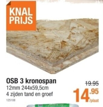 Cevo OSB 3 Kronospan 12mm 244x59, 5cm 125108 aanbieding