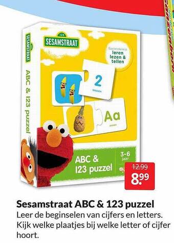 Boekenvoordeel Sesamstraat Abc & 123 Puzzel aanbieding