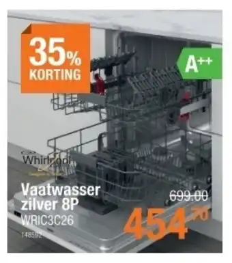 Vaatwasser zilver 8P WRIC3C26 148592