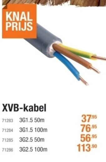 Cevo XVB-Kabel 3G1.5 50m 71283 aanbieding