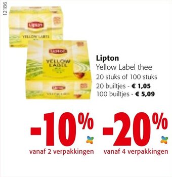Colruyt Lipton Yellow Label thee aanbieding