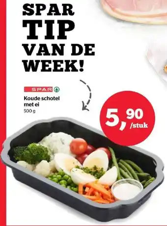 Spar Koude schotel met ei 500g aanbieding