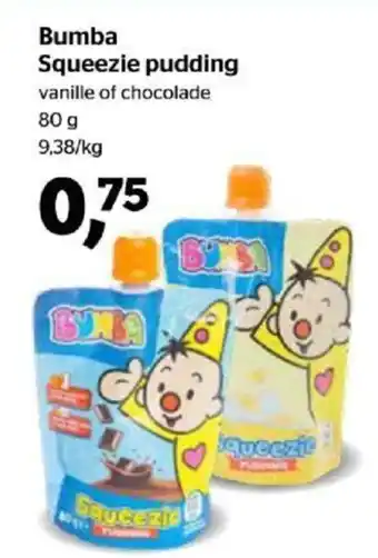 Spar Bumba Squeezie pudding 80g aanbieding
