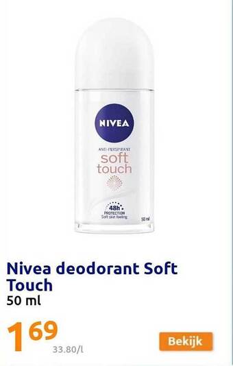 Action Nivea Deodorant Soft Touch aanbieding