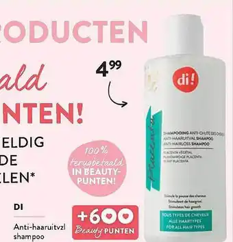 Di Di Anti-haaruitvzl Shampoo aanbieding