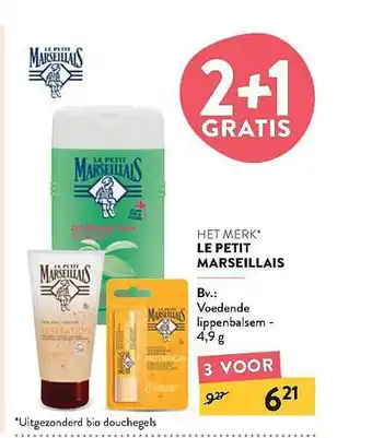 Di Le Petit Marseillais Voedende Lippenbalsem 2+1 Gratis aanbieding
