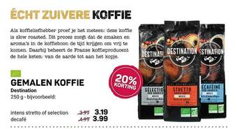 Ekoplaza Gemalen Koffie Destination aanbieding