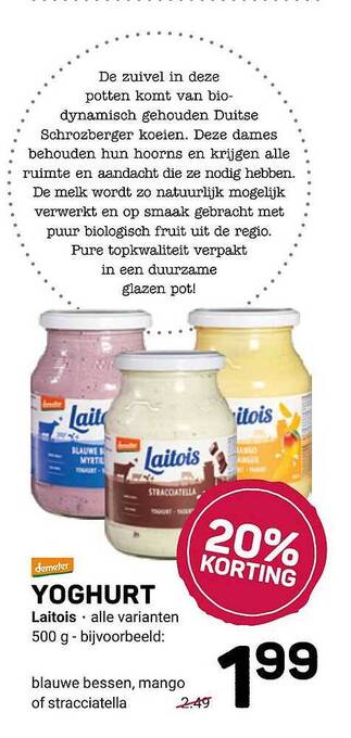 Ekoplaza Yoghurt Laitois aanbieding