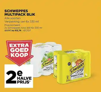 Jumbo Schweppes Multipack Blik aanbieding