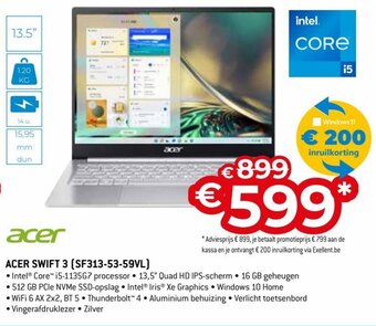 Exellent Acer Swift 3 (SF313-53-59VL) aanbieding
