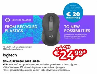 Logitech Signature M650 L Muis - M650