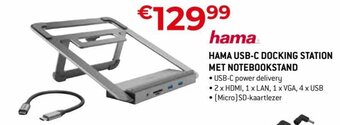 Exellent Hama USB-C Docking Station Met Notebookstand aanbieding
