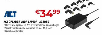 Exellent ACT Oplader Voor Laptop-AC2055 aanbieding