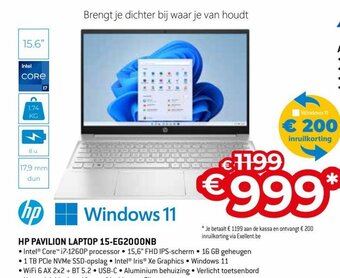 Exellent HP Pavilion Laptop 15-EG2000NB aanbieding