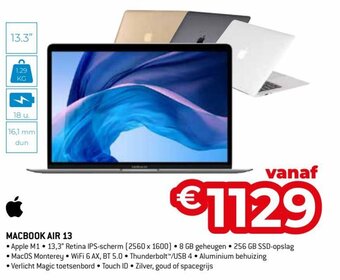 Exellent Macbook Air 13 aanbieding