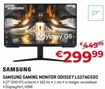 Exellent Samsung Gaming Monitor Odissey LS27AG500 aanbieding