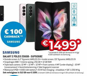 Exellent Samsung Galaxy Z Fold3 256GB-SUF926BZ aanbieding