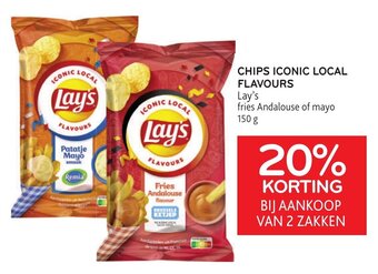 Alvo Lay's Chips Iconic Local Flavours Fries Andalouse Of Mayo 150g aanbieding