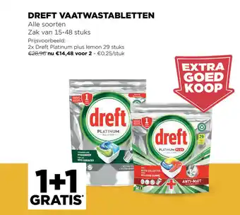 Jumbo Dreft Vaatwastabetten 15-48 stucks aanbieding