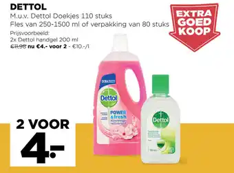 Jumbo Dettol 110 stucks 250-1500ml aanbieding