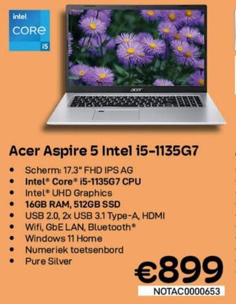 CompuDeals Acer Aspire 5 Intel i5-1135G7 aanbieding