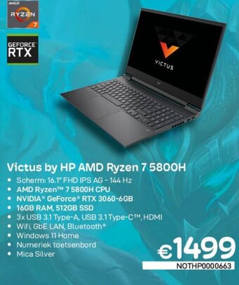 CompuDeals Victus by HP AMD Ryzen 7 5800H aanbieding