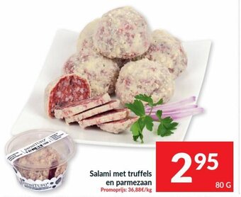 Intermarché Salami met truffels en parmezaan aanbieding