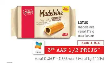 Spar Lotus Madeleines aanbieding