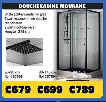 Bouwcenter Frans Vlaeminck Douchekabine Mourane aanbieding