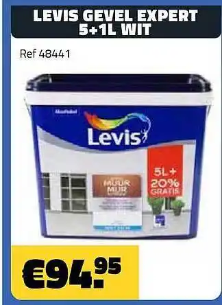 Bouwcenter Frans Vlaeminck Levis Gevel Expert 5+1l Wit aanbieding