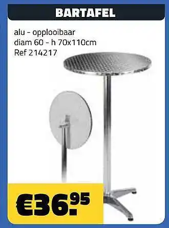 Bouwcenter Frans Vlaeminck Bartafel aanbieding