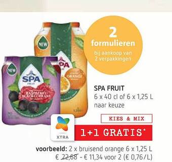 Spar Spa Fruit aanbieding