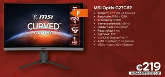 CompuDeals MSI Optix G27C6P aanbieding