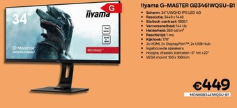 CompuDeals iiyama G-Master GB3461WQSU-B1 aanbieding