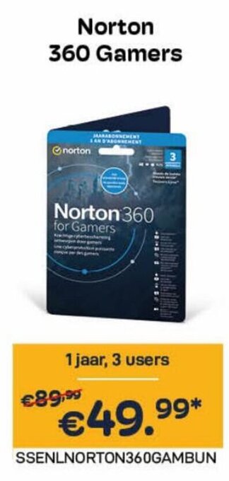 CompuDeals Norton 360 Gamers aanbieding