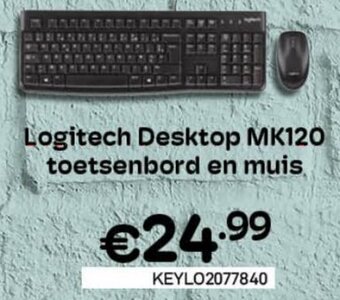 Logitech Desktop Mk120 toetsenbord en muis