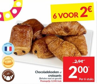 Intermarché Chocoladekoeken of croissants aanbieding