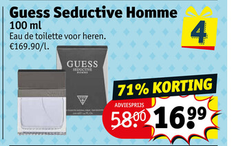 Kruidvat Guess seductive homme 100ml aanbieding