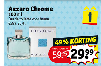 Kruidvat Azzaro chrome 100ml aanbieding