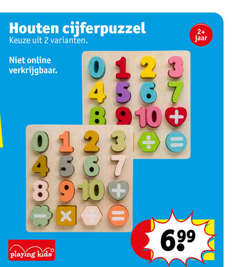 Kruidvat Houten cijferpuzzel aanbieding