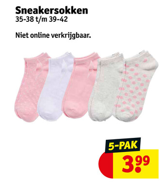 Kruidvat Sneakersokken aanbieding