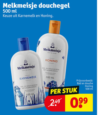 Kruidvat Melkmeisje douchegel 500ml aanbieding