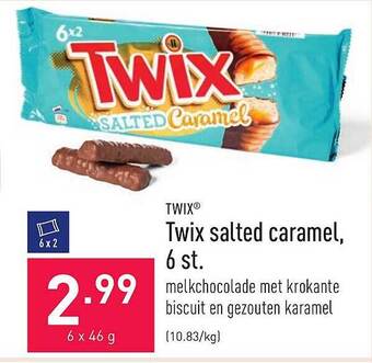 ALDI Twix Salted Caramel, 6 St aanbieding