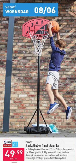 ALDI Basketbalkorf Met Staander aanbieding