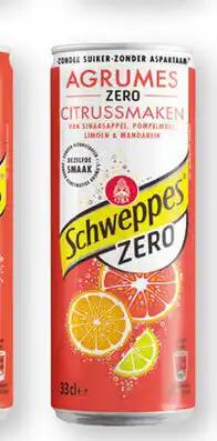 BelBev Schweppes Agrumes Zero 6x33 cl aanbieding