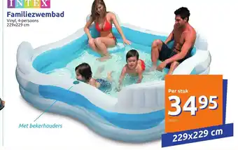 Action Intex Familiezwembad 229x229 cm per stuk aanbieding