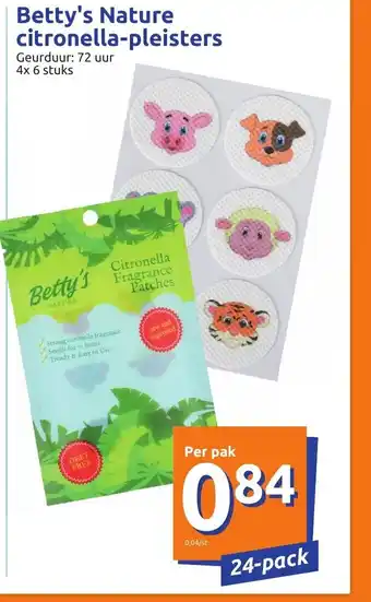 Action Betty's Nature citronella-pleister per pak aanbieding